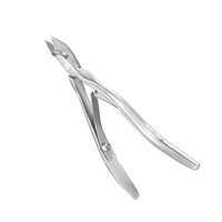 EXPERT-100 (9 mm) Pince à cuticules à manche courbé STALEKS Pro, finition mate, outils de manucure et nail art