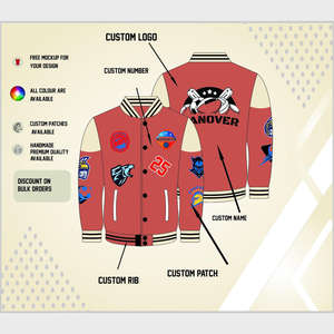 OEM Manufacturer's High Quality <b>Men's</b> Chenille Fabric <b>Baseball</b> Hooded Sweatshirt Hot Selling Embroidery Leather Sleeves Winter - Product Image 3