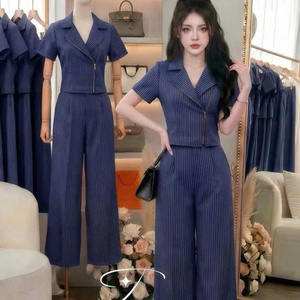 ชุดเซ็ตสองชิ้นสำหรับฤดูร้อน ผู้หญิง สไตล์ลำลอง กระชับสบาย ผ้าฝ้ายธรรมชาติ สีพื้น แฟชั่น ซักได้ เป็นมิตรกับสิ่งแวดล้อม รับสั่งทำ - Product Image 6