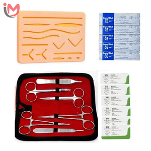 Kit complet de suture orthopédique en gros avec instruments en acier inoxydable et coussinet en silicone réaliste pour services OEM médicaux - Product Image 4