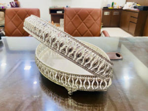 ชุดถาดเงินเยอรมันสำหรับใส่ตะกร้าตะกร้าของขวัญถาดตกแต่งสำหรับเทศกาลชุดถาดพูจา - Product Image 2