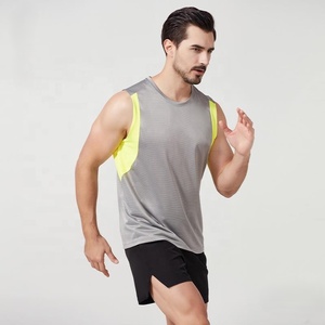 Haute qualité 100% Polyester séchage rapide maille course entraînement débardeurs Fitness entraînement Performance Gym sans manches chemises pour hommes - Product Image 4