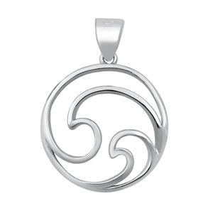925 argent Sterling fait à la main mer vagues pendentif à breloques bijoux de luxe accessoires indien en gros prix raisonnable fournisseur - Product Image 1
