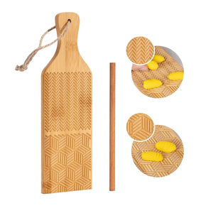 Planche à gnocchis italienne en bois de hêtre, pour la préparation de pâtes, macaronis et nouilles, utilisable au lave-vaisselle. - Product Image 1