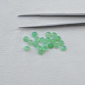 พลอยคริสโซเพรสสีเขียวธรรมชาติเกรด AAA เกรด4มม. อัญมณีเจียระไนแบบหลวมสำหรับทำเครื่องประดับ - Product Image 4