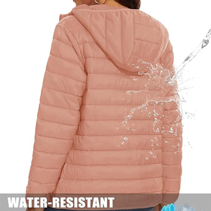 New Design Customized <b>Women</b> Padded Puffer Canvas <b>Jacket</b> Custom Logo Breathable Waterproof Wind Proof Hooded Winter Wear Casual - Product Image 3