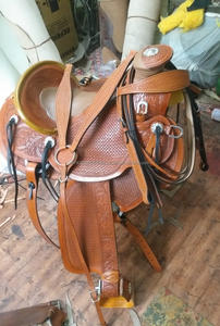 Selle Western en cuir véritable faite à la main Ranch Wade ensemble de selles Western Dressage selles pour chevaux cavalier Portable - Product Image 2
