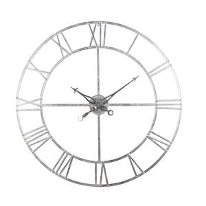 Horloge murale en métal avec chiffres romains carrés, horloge décorative géométrique moderne, finition or antique - Product Image 3