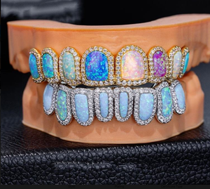 ฮิปฮอป จิวเวลรี่แบบ Iced Out Grillz ประดับโมอิสซาไนต์ ชุบทอง 14K รับรองโดย IGI สำหรับผู้ชาย เหมาะสำหรับงานปาร์ตี้ - Product Image 1