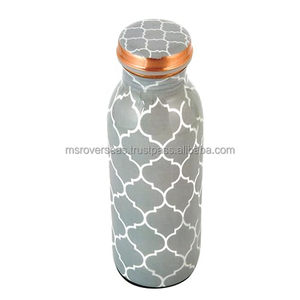 Meilleure vente bouteille d'eau en cuivre poli conception fantaisie prix de gros bouteille de haute qualité - Product Image 4