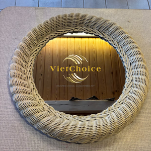 Super Sale Modern Natural Rattan Woven <b>Mirror</b> Eco-Friendly Multifunction Storage Baskets Kitchen Hotel Restaurant Vietchoice - Product Image 4