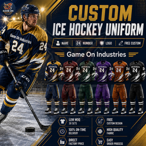 2026 Sublimated Ice Hockey Jersey Pants Complete Kit Custom Team Sports Apparel Breathable High Quality Moisture Wicking Adults - Product Image 3