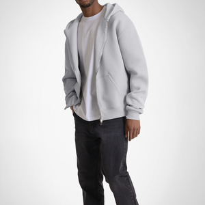 Sudadera con capucha y cremallera 3D personalizada, de corte holgado, 100% algodón, con cremallera, 450GSM, estilo Y2K vintage. - Product Image 2