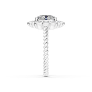 Anillo de Plata 925 con Diamante de Laboratorio para Mujer, Certificado IGI, RJC, ODM, OEM, Fabricante de Joyería Fina Ética, Venta al Por Mayor R101796 - Product Image 4