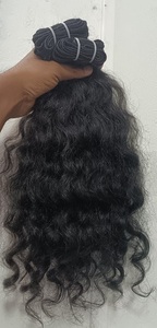 Extensions de cheveux humains vierges indiens bruts pas de traitement chimique Remy non transformés simples cheveux de trame bouclés étirés 100g de poids - Product Image 2