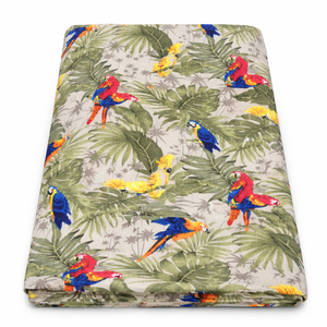Tissu imprimé perroquet tropical, tissu popeline peigné tissé, écologique, absorbant l'humidité, respirant, léger, pour femmes - Product Image 1