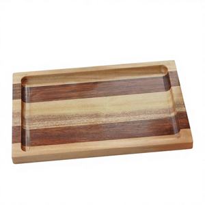 Bandeja de Madera Ecológica Hecha a Mano para Servir Alimentos, Tabla Reutilizable para Hoteles, Tabla de Pedidos para Camareros, Ligera y Multifuncional para el Hogar - Product Image 1