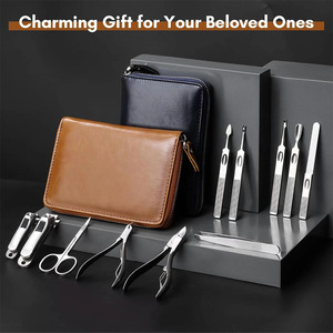 Ensemble d'outils professionnels pour le soin des ongles, pour la vente en gros, kit de soin des ongles portable, ensemble de manucure de haute qualité en acier inoxydable - Product Image 4