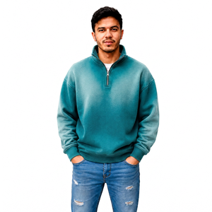 Fabricant de vêtements en gros pour hommes, style streetwear, avec effet délavé personnalisé, fermeture éclair quart de tour, marque privée, fournisseur OEM, usine - Product Image 4