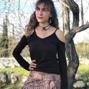 Open Shoulder Long Sleeve <b>Top</b> in Cotton Blend Lightweight Fairy-Inspired Boho <b>Festival</b> Clothing Comfortable Bohemian Style Shirt - Product Image 3