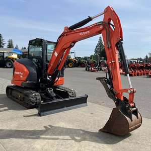 Mini-excavatrice Kubota KX057-5 d'occasion, excavatrice hydraulique de 7 tonnes, machine de terrassement sur chenilles - Product Image 2