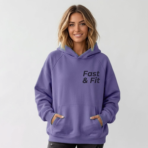 Sudadera con capucha informal para mujer, personalizable al por mayor con logo, estilo urbano, hombros caídos, transpirable, de punto. - Product Image 4