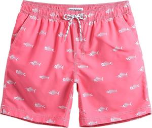 Shorts de bain, maillots de bain de plage à cordon de serrage, imprimés, décontractés - Product Image 5