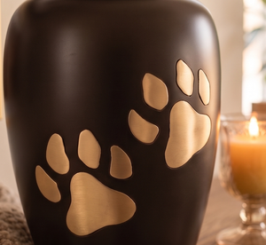 Metal Angel <b>Cat</b> Sleeping Pet Urn Cremation <b>Cat</b> Memorial Urn for Ashes <b>Black</b> Brass Dog Paw Customized Stylish Unique Cremation - Product Image 6
