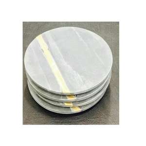 Eco-Friendly Natural Marble <b>Coaster</b> Set Durable Washable Stone <b>Drink</b> <b>Coasters</b> for Home Kitchen Dining Table Promotional <b>Coaster</b> - Product Image 1