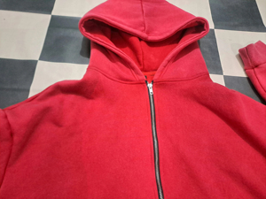 Sudadera con capucha personalizada de cierre completo, extragrande, de forro polar grueso, estilo urbano, unisex, fabricante de ropa OEM - Product Image 4