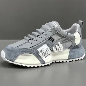 Zapatillas de deporte para hombre, zapatos informales con plataforma, zapatos para correr con cordones de malla, zapatos vulcanizados de diseñador de talla grande, zapatos cómodos de tendencia para hombre - Product Image 3