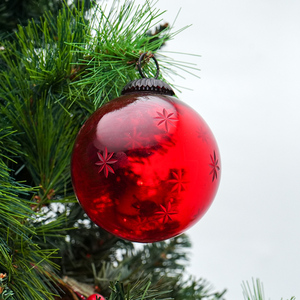 Adorno Colgante de Cristal Rojo Decorativo al por Mayor con Diseño de Estrella, Adorno Facetado Vintage para Decoración de Árboles Navideños - Product Image 2