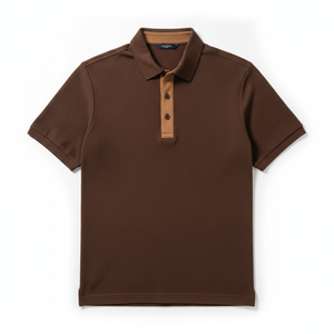 Chemise à manches courtes pour homme de qualité supérieure, design moderne personnalisé, tricotée, coupe classique, respirante, motif uni, logo - Product Image 1