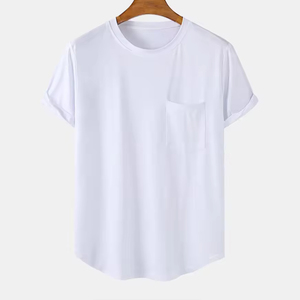 T-shirt en toile 100 % coton à manches courtes pour homme, fabriqué avec des tissus écologiques, étiquette personnalisée, faible quantité minimale de commande, vêtements - Product Image 5