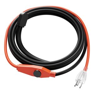 Cavo Riscaldante per Tubi da 6FT 7W/FT con Termostato Integrato, Nastro Riscaldante da 7W/FT per Tubi dell'Acqua, Protegge Tubi in PVC, Riscaldatore per Tubi Metallici - Product Image 1