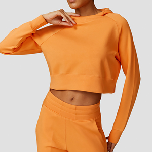 Sudadera con Capucha de Manga Larga al por Mayor para Mujer, Ropa Deportiva para Gimnasio y Top Informal para Correr - Product Image 2