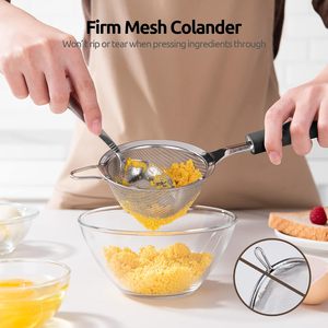 Stainless Steel Fine Mesh Strainer with Handle Kitchen Sieve Colander for Tea Coffee Soup Sauce Noodles Fruits <b>Vegetables</b> - Product Image 5