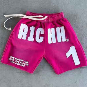 Shorts décontractés amples pour hommes avec broderie 3D, design personnalisé, séchage rapide, taille élastique, en toile, pour l'été - Product Image 6