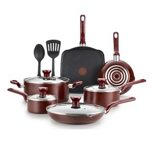 T-fal Easy Care 12 pezzi pentole e padelle antiaderenti in colore rosso - Product Image 1