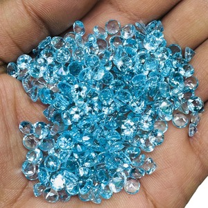 โทแพซสีฟ้าธรรมชาติ 5 มม. ทรงกลม เจียระไนทรงกลม คุณภาพสูง ราคาขายส่ง - Product Image 5