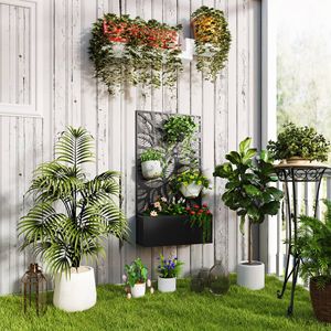 Fioriera da Giardino Autoportante o da Parete da 5L con Foro di Drenaggio per Piante Rampicanti, per Esterni o Balconi - Product Image 2