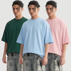 เสื้อยืดคอกลมแขนสั้นทรงโอเวอร์ไซส์ผ้าฝ้ายถัก 100% พิมพ์ลายสกรีน  สำหรับผู้ชาย รุ่นใหม่ล่าสุด - Product Image 1