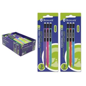 Matita Meccanica Bismark 0.7mm con Gomma, Confezione da 3, per Scuola e Ufficio - Product Image 1