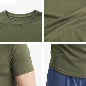 Wholesale Dry Fit Men's T Shirt Breathable Quick Dry <b>Polyester</b> Spandex Round Neck Athletic Exercise Training Fitness Wear <b>Tshirt</b> - Product Image 5