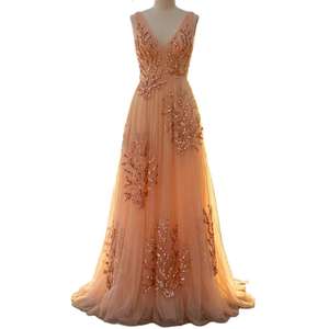 Vestido de Noche Largo de Lujo con Cuentas Hechas a Mano, Corte Sirena, Vestido Formal, Proveedor Mayorista, Exportador - Product Image 4