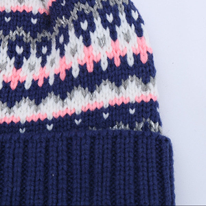Bonnet en tricot unisexe avec pompon personnalisé de haute qualité, logo brodé, doublure en polaire, bonnet chaud d'hiver avec pompon - Product Image 5
