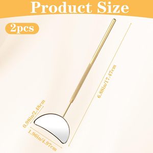กระจกต่อขนตา 2 ชิ้น สำหรับต่อขนตา ทรงครึ่งวงกลม ทำจากเหล็ก - Product Image 1