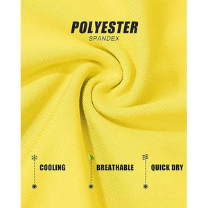 Débardeur Jaune Sans Manches Col Rond Couleur Unie Sportif Anti-UV en Polyester/Coton Tricoté Séchage Rapide Respirant pour Homme – Idéal Entraînement - Product Image 6