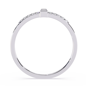 Bague de fiançailles en platine avec diamant taille émeraude et diamants naturels sur les côtés, certifiée GIA, bijoux classiques pour femmes - Product Image 4