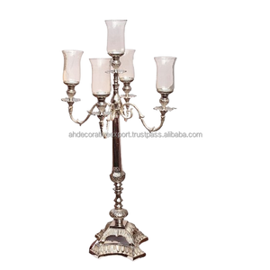 Candelabro grande de 5 velas con globo de cristal para decoración, bola de cristal decorativa, nuevo diseño, candelabros hechos a mano - Product Image 5